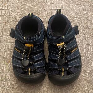 Keen Navy and Yellow Kids Sandals